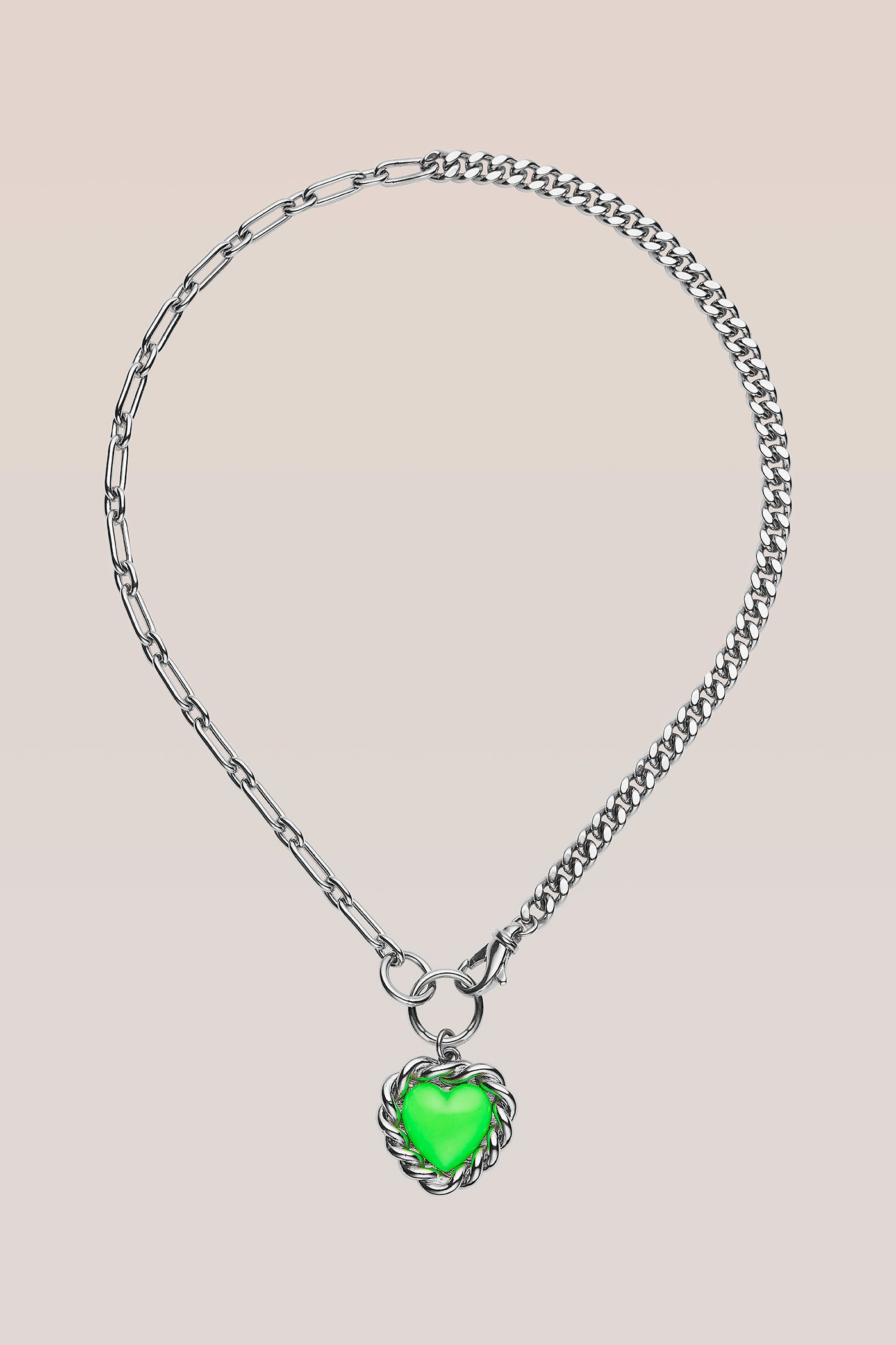 SAFSAFU ネックレスハートグリーンカナダ SAFSAFU ネックレスハートグリーンカナダ