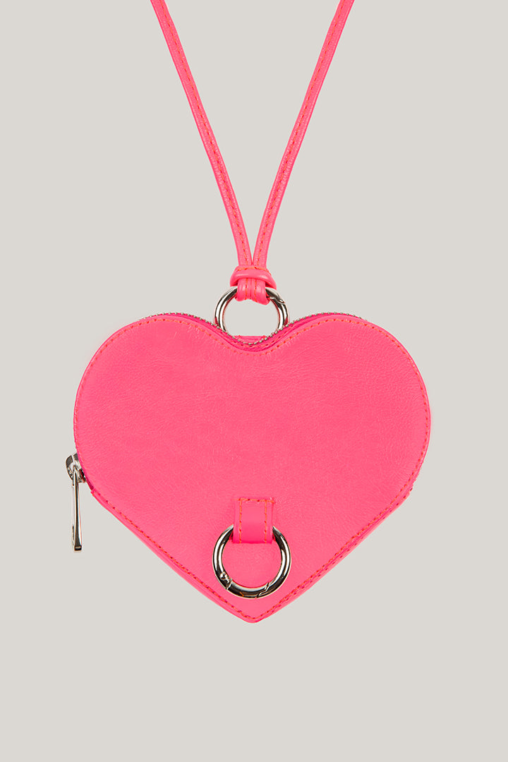 ★Safsafu★ ピンク Amor ネックストラップ 財布 Safsafuのピンク Amor ネックストラップ 財布がセール中