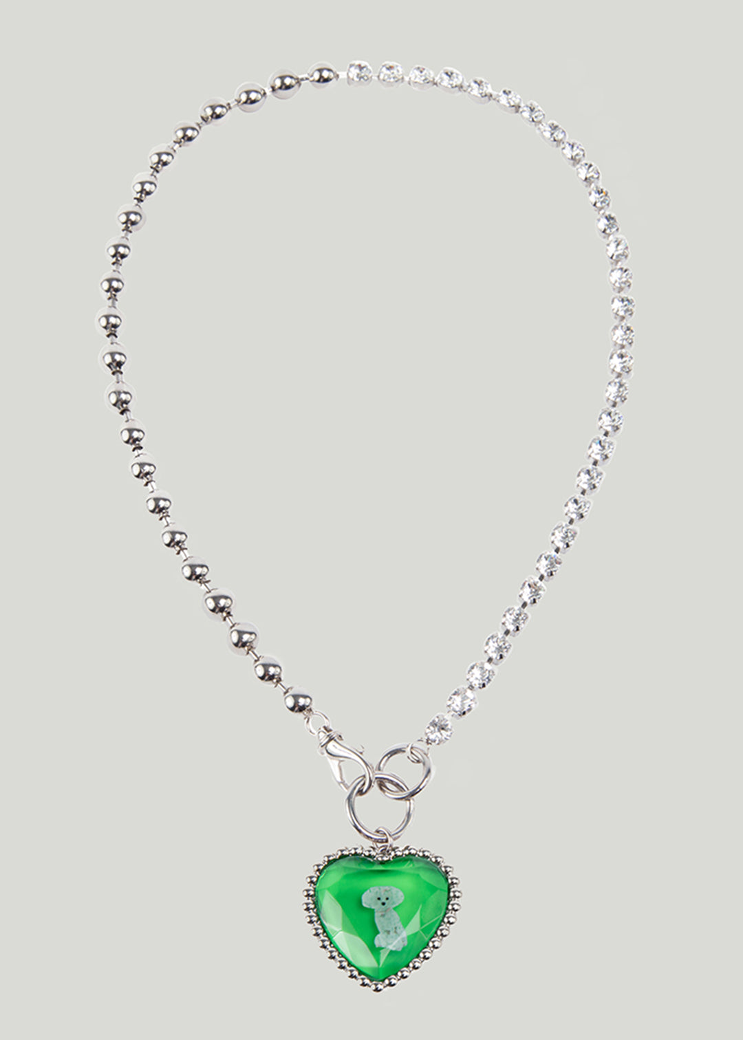 SAFSAFU ネックレスハートグリーンカナダ SAFSAFU ネックレスハートグリーンカナダ